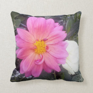 Monet's Garden Flowers - 1 Throw Pillow