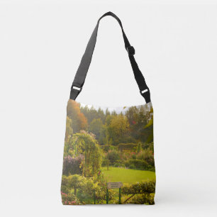 Monet's garden, Giverny, beautiful garden scene Crossbody Bag