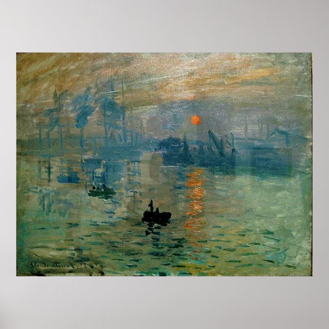 Monet's Impression Sunrise (soleil levant) - 1872 (Devant)