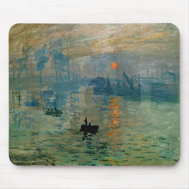 Monet's Impression Sunrise (soleil levant) - 1872 Mouse Pad (Front)