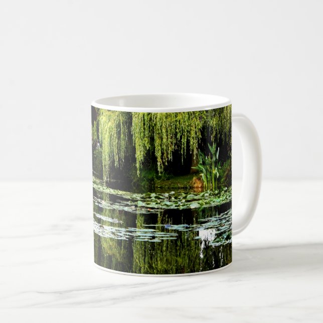 Monet's Lily Pond with Willows, Giverny, France Coffee Mug (Front Right)
