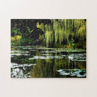 Monet's Lily Pond with Willows, Giverny, France Jigsaw Puzzle