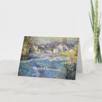 Monet's painting, White Frost, "Merry Christmas"