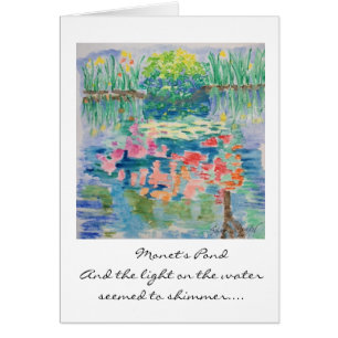 Monet's Pond Card--Watercolor by Susan Meyer