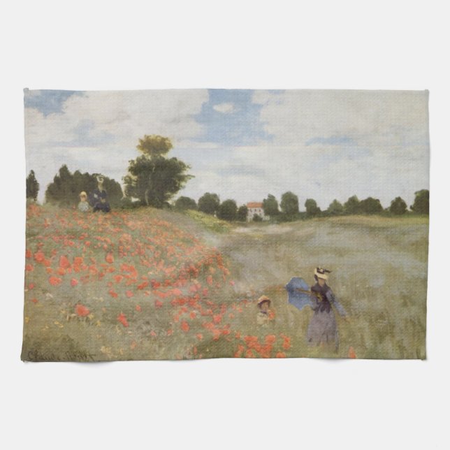 Monet's Poppy Field Kitchen Towel (Horizontal)