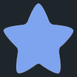 Monet's Solid Blue Colour Star Sticker<br><div class="desc">Water Lilies,  1919 famous painting by Claude Monet,  with colour coordinated solid colours pinkish-purple and Monet blue,  ready to mix and match.</div>