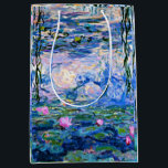Monet's Water Lilies, 1919, Gift Bag<br><div class="desc">Water Lilies, 1919 famous painting by Claude Monet, with colour coordinated solid colours pinkish-purple and Monet blue, ready to mix and match.</div>