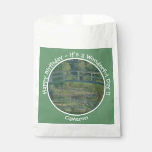 Monet's Water-Lily Pond and Footbridge Party Items Favour Bag