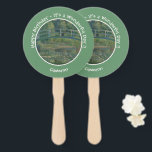 Monet's Water-Lily Pond and Footbridge Party Items Hand Fan<br><div class="desc">This is one of his famous paintings from his water garden at his home at Giverny. Claude Monet (1840-1826) was one of the founders of French impressionist movement. He is perhaps most noted for his paintings of lilies and water. The term Impressionism is derived from the title of his painting...</div>
