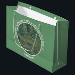 Monet's Water-Lily Pond and Footbridge Party Items Large Gift Bag<br><div class="desc">This is one of his famous paintings from his water garden at his home at Giverny. Claude Monet (1840-1826) was one of the founders of French impressionist movement. He is perhaps most noted for his paintings of lilies and water. The term Impressionism is derived from the title of his painting...</div>
