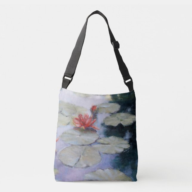 Monets Waterlilies Crossbody Bag (Front)