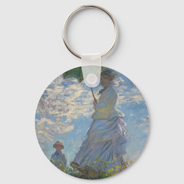 Monet's Woman with a parasol Keychain (Front)