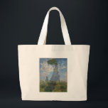 Monet's Woman with a parasol Large Tote Bag<br><div class="desc">Claude Monet's masterpiece: Woman with a parasol.
Please visit our store for othe rmatchin items</div>
