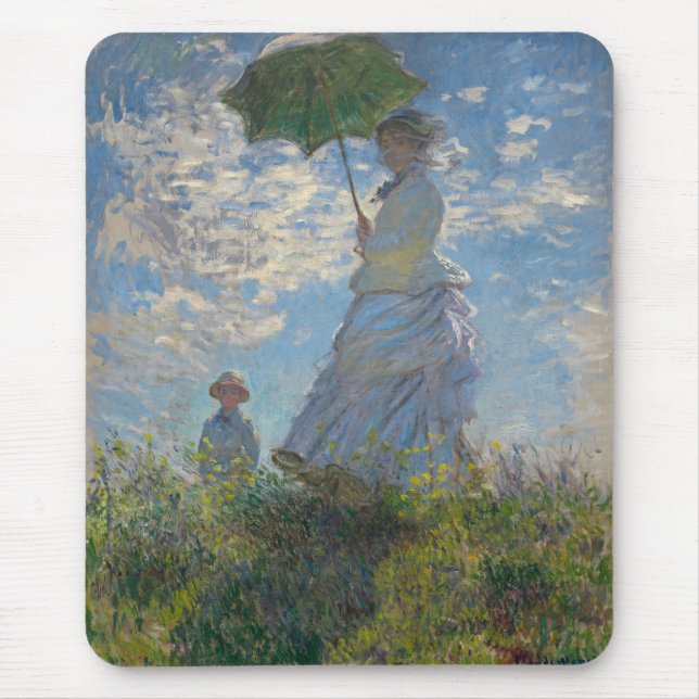 Monet's Woman with a parasol Mouse Pad (Front)