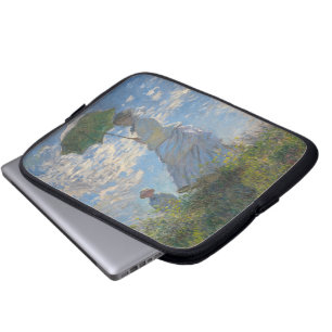 Monet's Woman with Parasol,Impressionist Landscape Laptop Sleeve