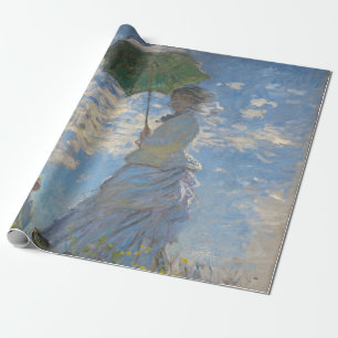 Monet's Woman with Parasol,Impressionist Landscape Wrapping Paper