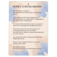 Money, A Royal Maiden Inspirational Poem Poetry 