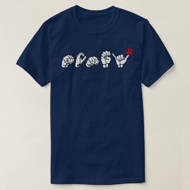 MONEY ASL Sign Language Design 7 T-Shirt (Design Front)