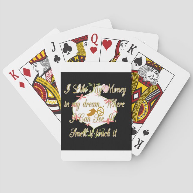 Money Bag Dream Design Playing Cards (Back)