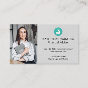 Money Bag Icon   Financial Planner  Business Card