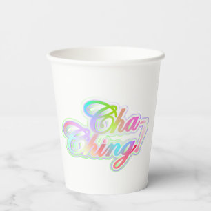 Money Blessing Typography Art Paper Cups