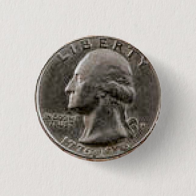 Money button. 1 inch round button (Front)