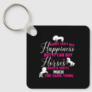 Money Can Buy Horses Hot Pink    Keychain