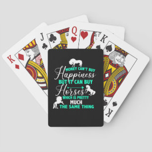 Money Can Buy Horses Mint Green Playing Cards