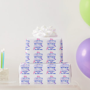 Money Can Buy Horses Purple Pink   Wrapping Paper