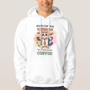 Money Can't Buy Happiness Funny Cat Lover Gift Hoodie
