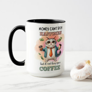 Money Can't Buy Happiness Funny Cat Lover Gift Mug