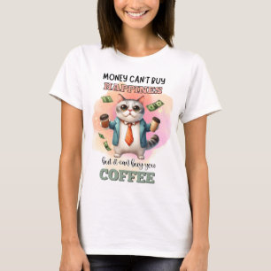 Money Can't Buy Happiness Funny Cat Lover Gift T-Shirt