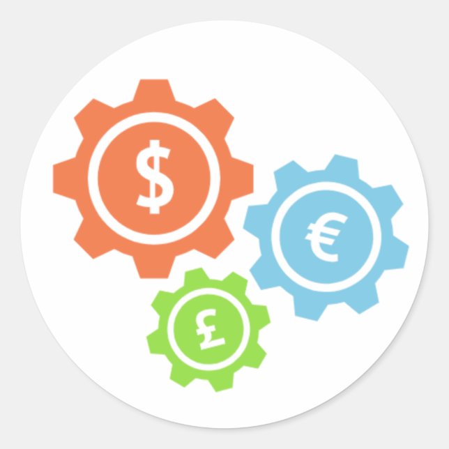 Money Classic Round Sticker (Front)