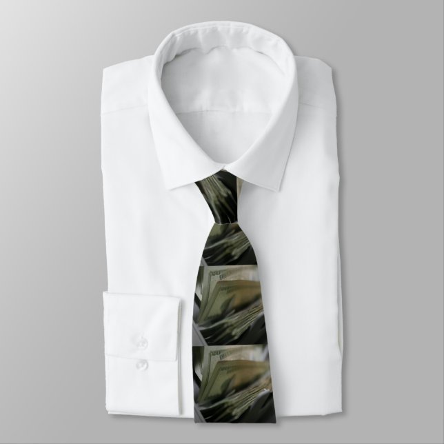 Money Counting Machine Photograph Tie (Tied)