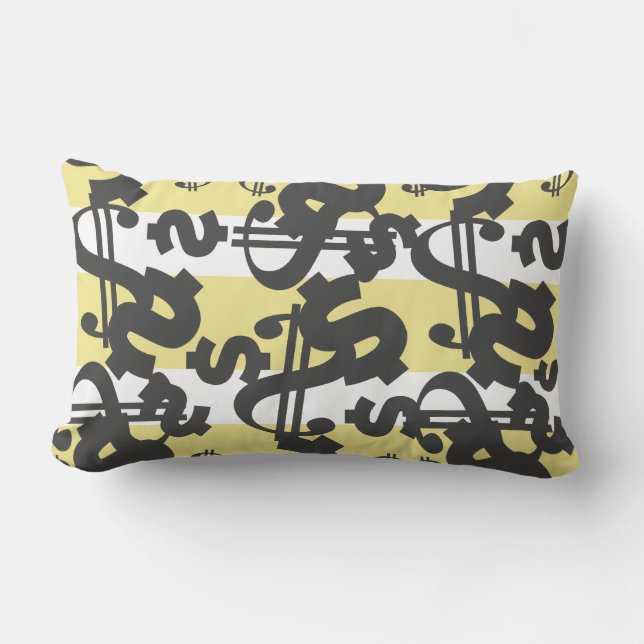 Money Dollar Pattern Throw Pillow Cushion (Front)