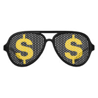 Money dollar sign in the eyes party shades