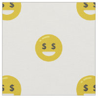 money eye emoji fabric