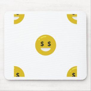 money eye emoji mouse pad