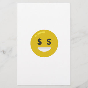 money eye emoji stationery