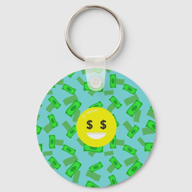 money eyed emoji keychain (Front)