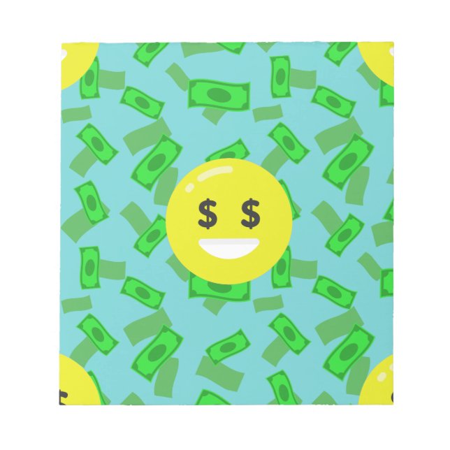 money eyed emoji notepad (Front)