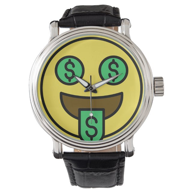 Money Face Emoji Watch  (Front)