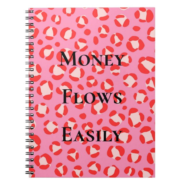 Money Flows Easily Money Affirmation Manifestation Notebook (Front)
