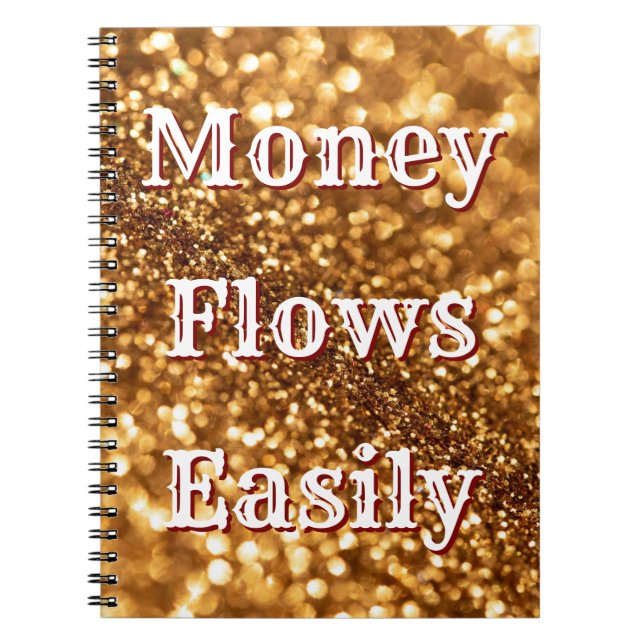 Money Flows Easily Money Affirmation Manifestation Notebook (Front)