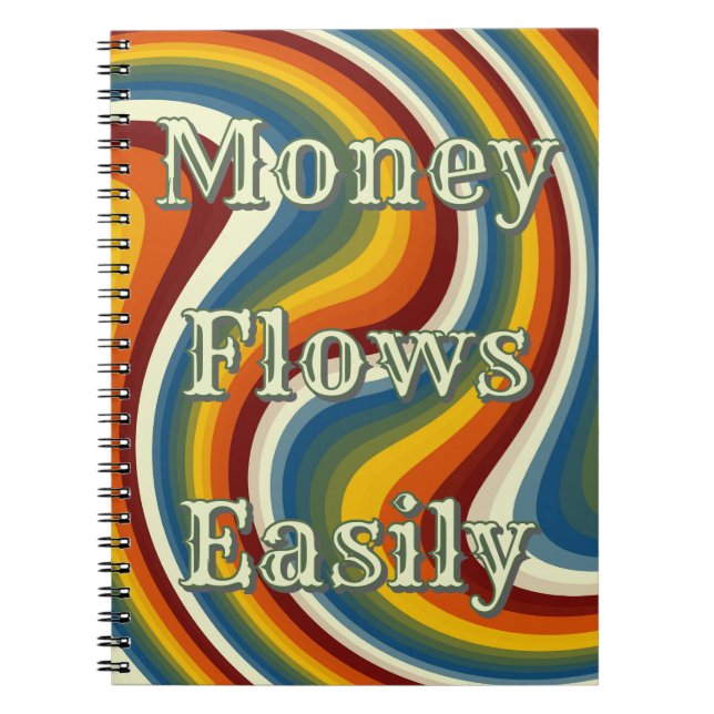 Money Flows Easily Money Affirmation Manifestation Notebook (Front)