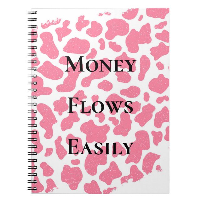Money Flows Easily Money Affirmation Manifestation Notebook (Front)