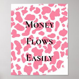 Money Flows Easily Money Affirmation Manifestation Poster