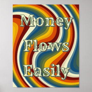 Money Flows Easily Money Affirmation Manifestation Poster