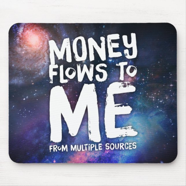 Money Flows to Me Law of Attraction Wealth Mouse Pad (Front)