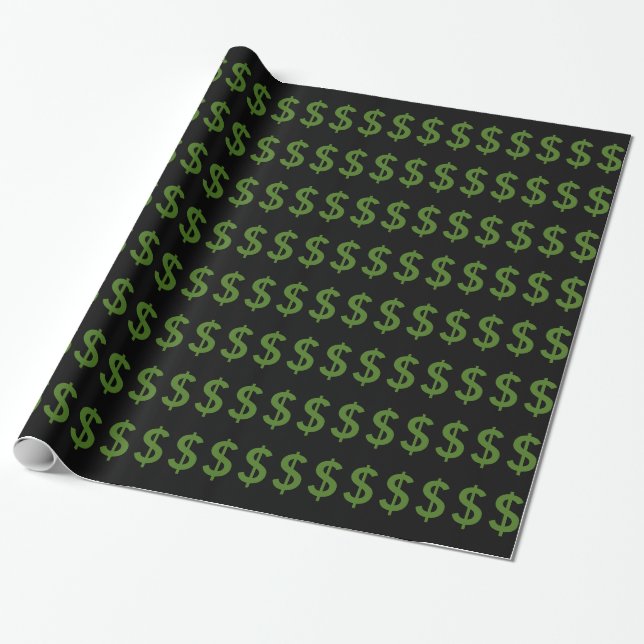 Money Glossy Wrapping Paper, 30" x 6' Wrapping Paper (Unrolled)